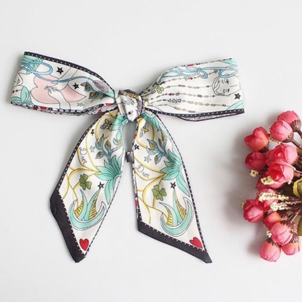 Skinny Print Scarf | Love Twilly Ribbon - Picture 8 of 8